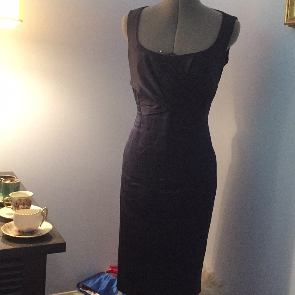 Midnight blue silk dress Tahari